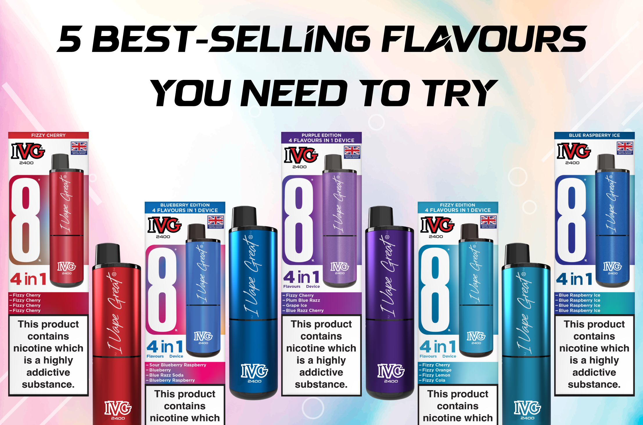 best selling vape flavors IVG 2400 4-in-1: 5 Best-Selling Flavours You Need to Try