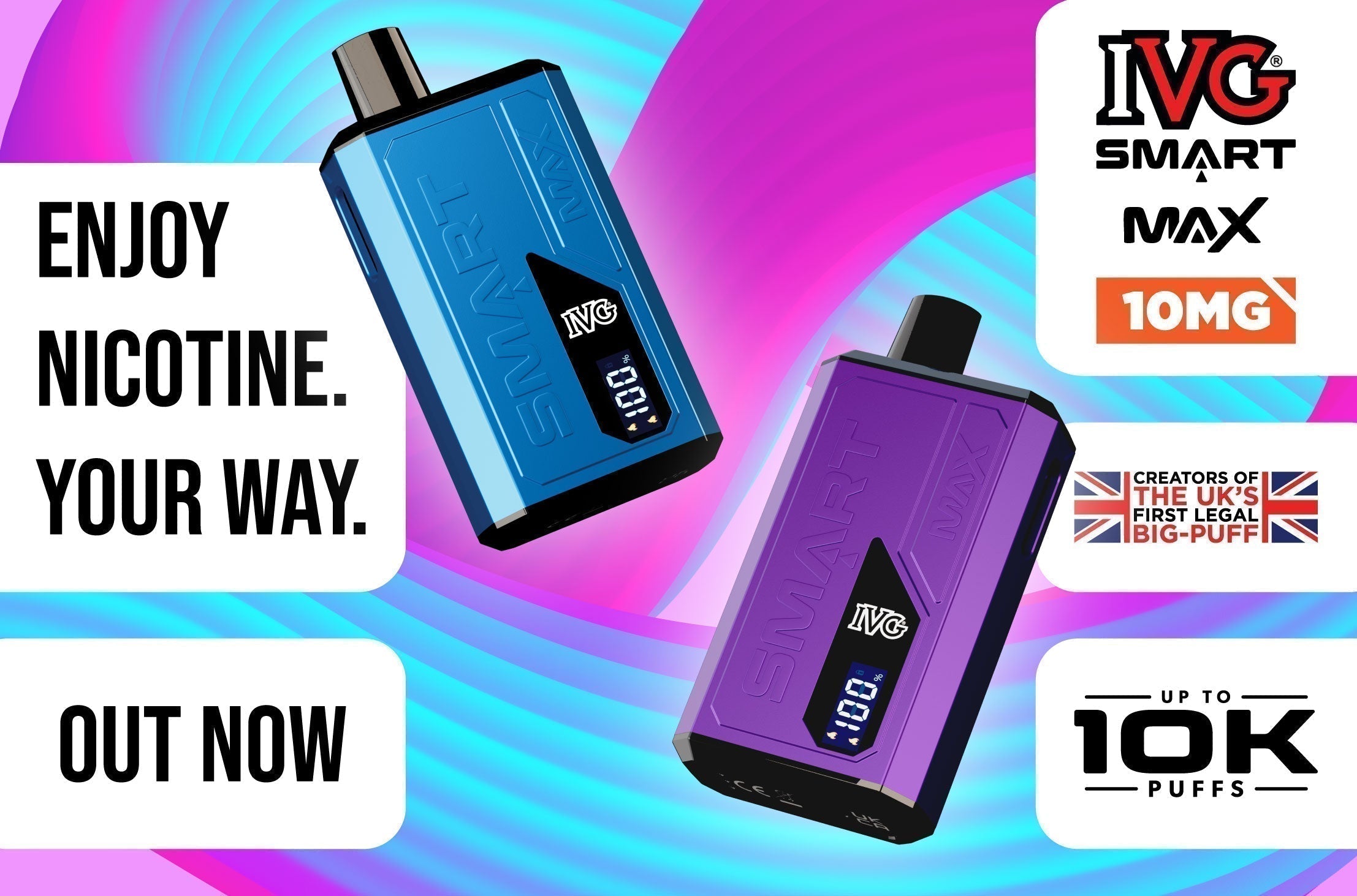 disposable vape 10mg IVG SMART MAX 10mg: Enjoy Nicotine Your Way ELEVATED SAN FRANCISCO - prefilled pod device Choose Flavor:Orange Mint