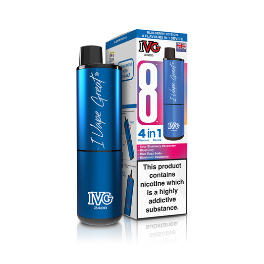 IVG 2400 4-in-1 Starter Kit Blueberry Edition Vaporizers & Electronic Cigarettes IVG