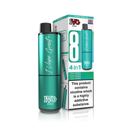 IVG 2400 4-in-1 Starter Kit Classic Menthol Vaporizers & Electronic Cigarettes IVG