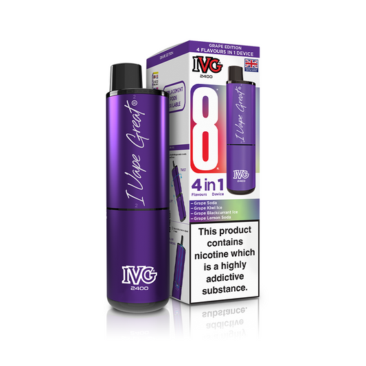 IVG 2400 4-in-1 Starter Kit Grape Edition Vaporizers & Electronic Cigarettes IVG