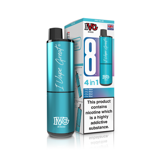 IVG 2400 4-in-1 Starter Kit Pro Blue Vaporizers & Electronic Cigarettes IVG