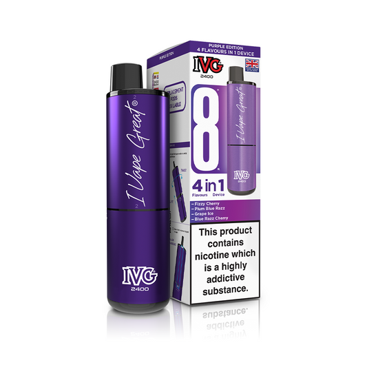 IVG 2400 4-in-1 Starter Kit Purple Edition Vaporizers & Electronic Cigarettes IVG