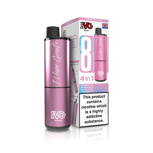IVG 2400 4-in-1 Starter Kit Strawberry Ice Vaporizers & Electronic Cigarettes IVG