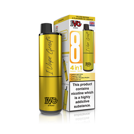 IVG 2400 4-in-1 Starter Kit Yellow Edition Vaporizers & Electronic Cigarettes IVG