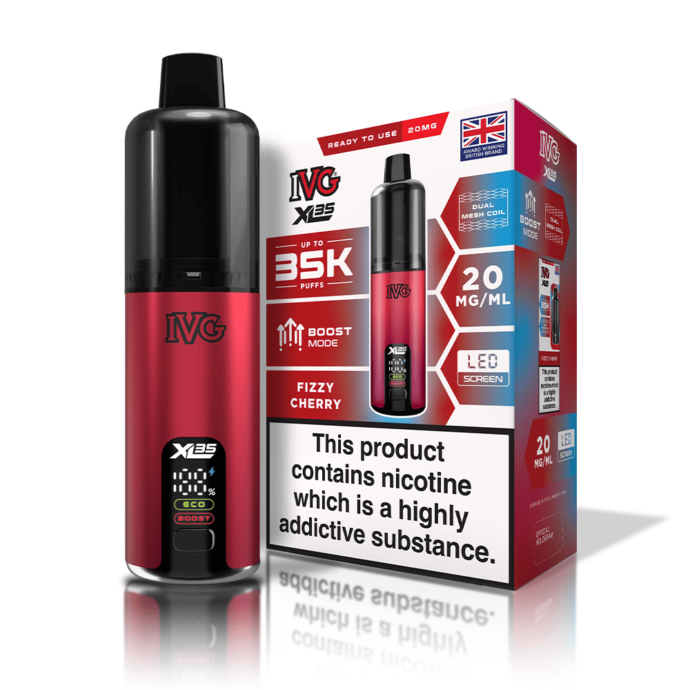 Fizzy Cherry IVG XL35 Vape Kit | Up to 35,000 Puffs Fizzy Cherry IVG XL35 Vape Kit | Up to 35,000 Puffs