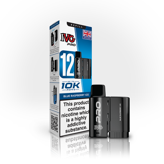 IVG PRO 12 Blue Raspberry Ice Refill Pod Vaporizers & Electronic Cigarettes IVG