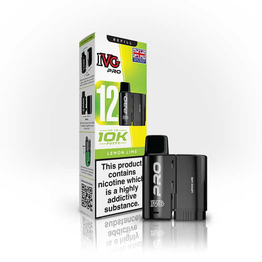 IVG PRO 12 Lemon Lime Refill Pod Vaporizers & Electronic Cigarettes IVG
