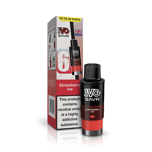 IVG SAVR 3000 Strawberry Ice Refill Pod Vaporizers & Electronic Cigarettes IVG