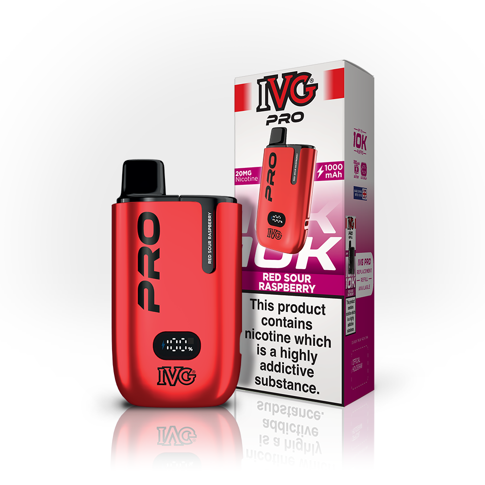 red ivg vape IVG PRO Red Sour Raspberry Vape Kit