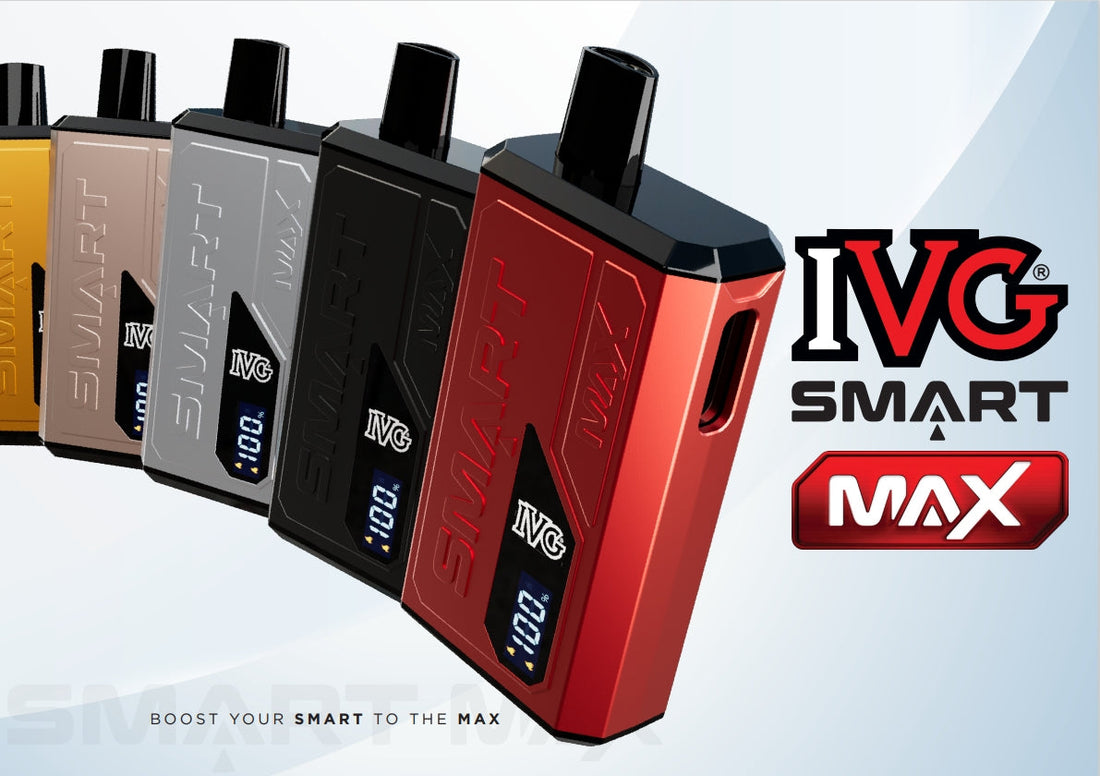 IVG SMART MAX: Refillable Vape Kit with 10,000 Puffs & Eco Mode IVG SMART MAX: Refillable Vape Kit with 10,000 Puffs & Eco Mode