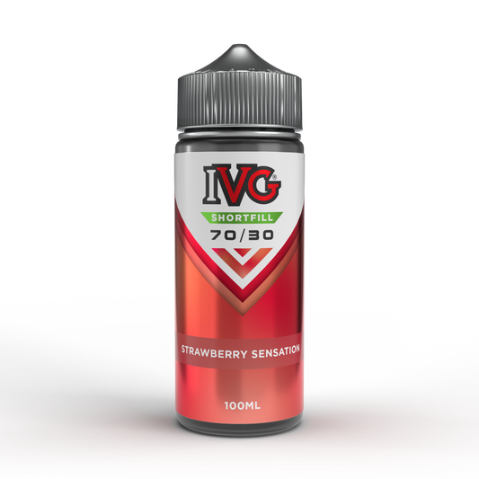 IVG Shortfill 70:30 Strawberry Semsation E-Liquid 0mg