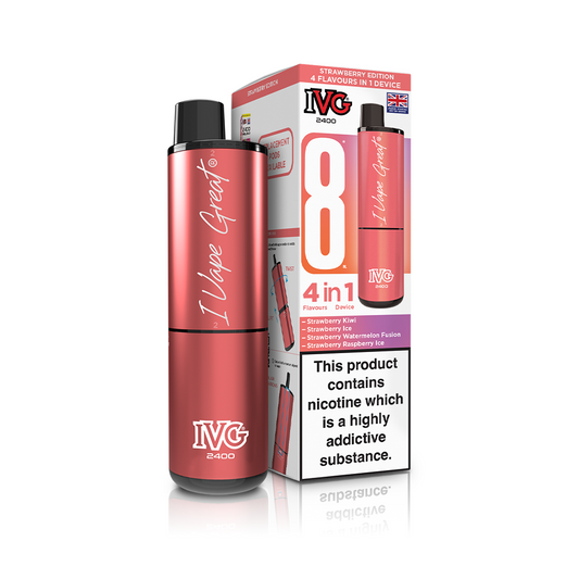 IVG 2400 4 In 1 Starter Kit Strawberry Edition Vaporizers & Electronic Cigarettes IVG