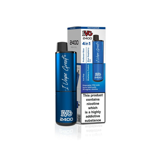 IVG 2400 4 in 1 Multi Flavour Blue Edition Vaporizers & Electronic Cigarettes IVG   
