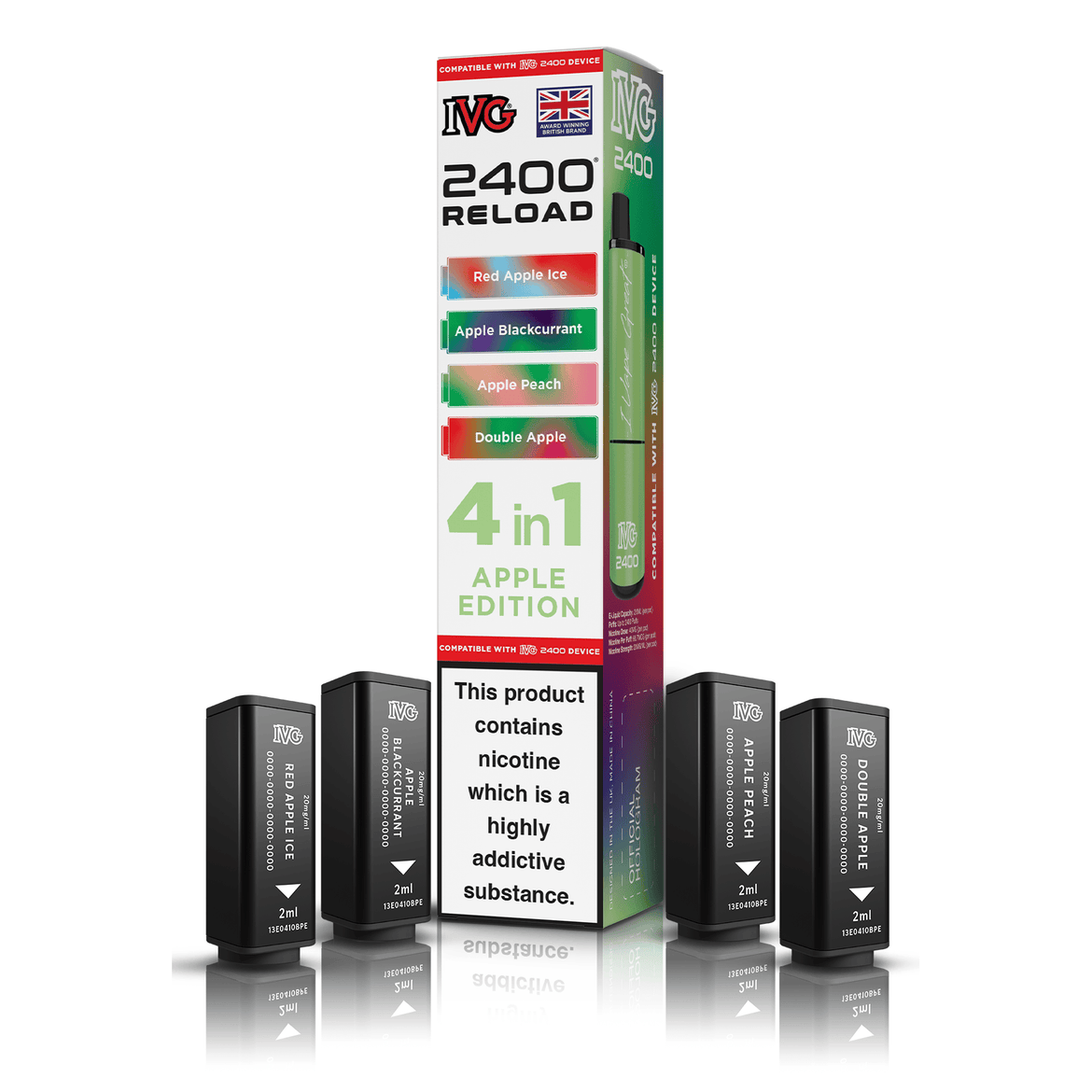 IVG 2400 4-in-1 Reload Pods | 2 & 4 Packs | Starting at £4.99