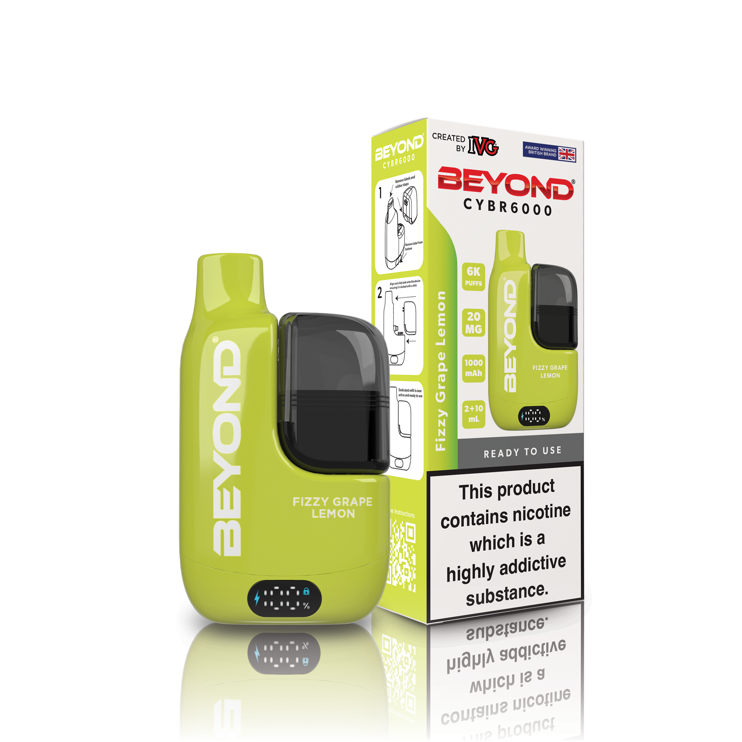 Beyond CYBR6000 Fizzy Grape Lemon Vaporizers & Electronic Cigarettes IVG