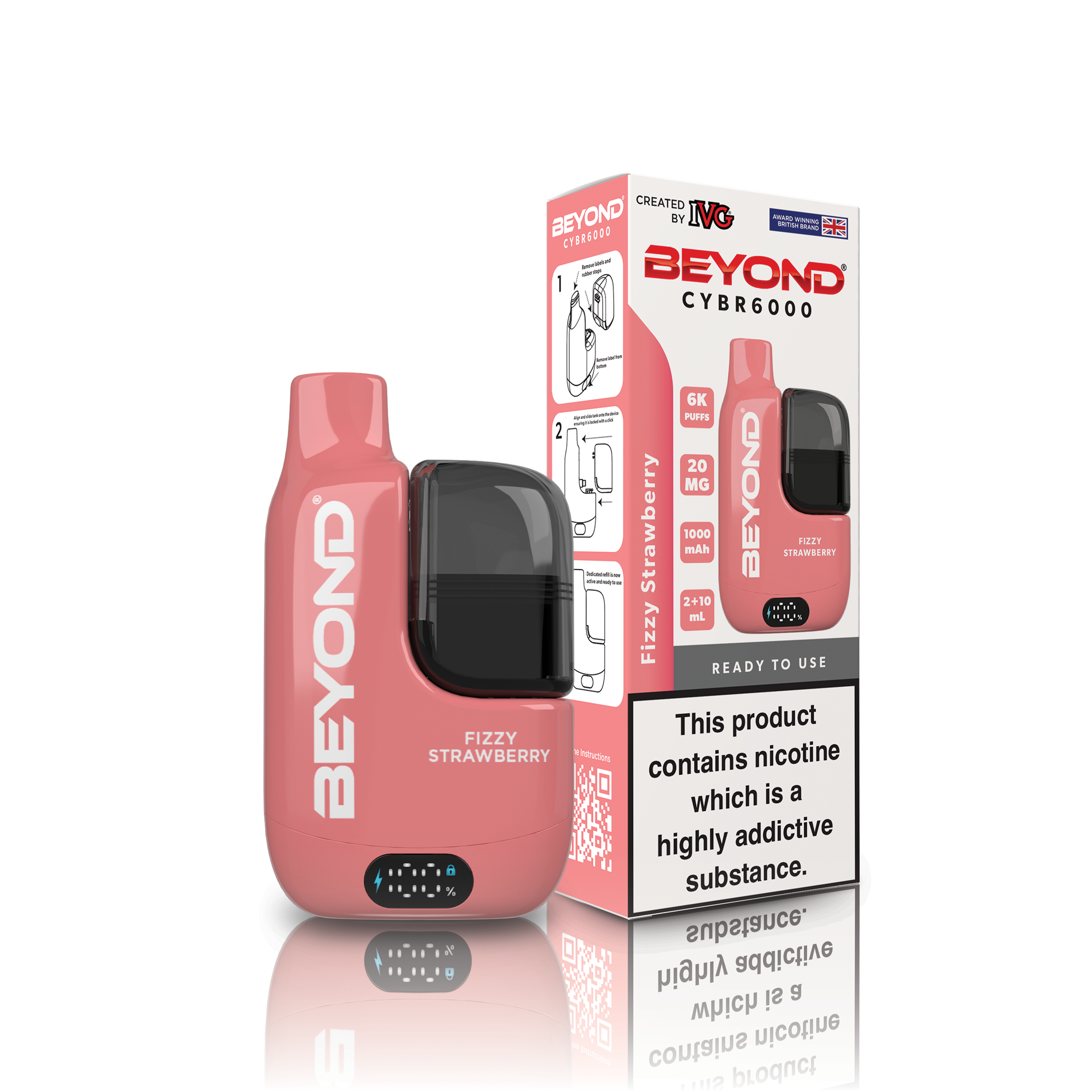 Beyond CYBR6000 Fizzy Strawberry Vaporizers & Electronic Cigarettes IVG