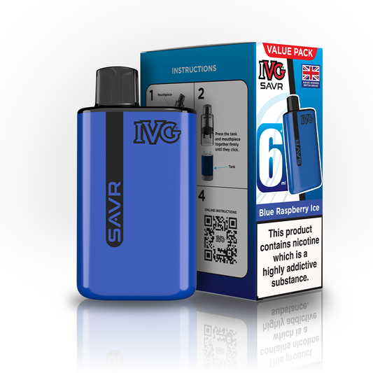 IVG SAVR Blue Raspberry Ice Value Pack Vaporizers & Electronic Cigarettes IVG