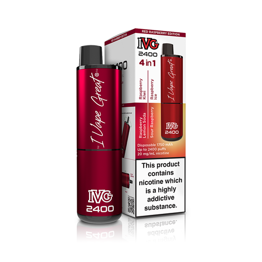 IVG 2400 4 in 1 Multi Flavour Red Raspberry Edition  IVG   