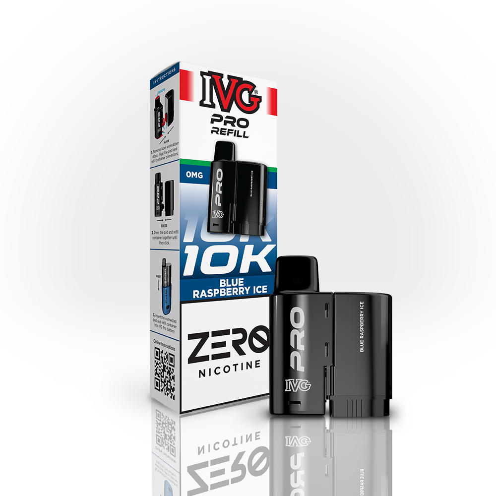 IVG PRO Blue Raspberry Ice 0mg Refill Pod