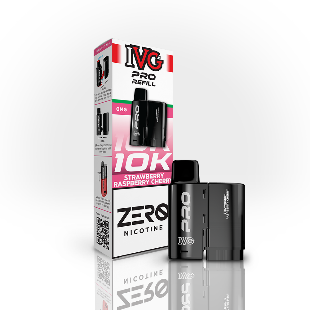 IVG PRO Strawberry Raspberry Cherry 0mg Refill Pod