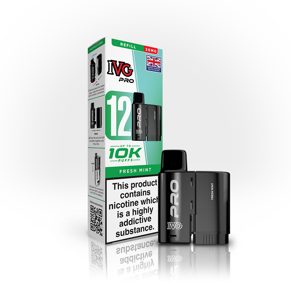 IVG Pro Fresh Mint Refill Vaporizers & Electronic Cigarettes IVG
