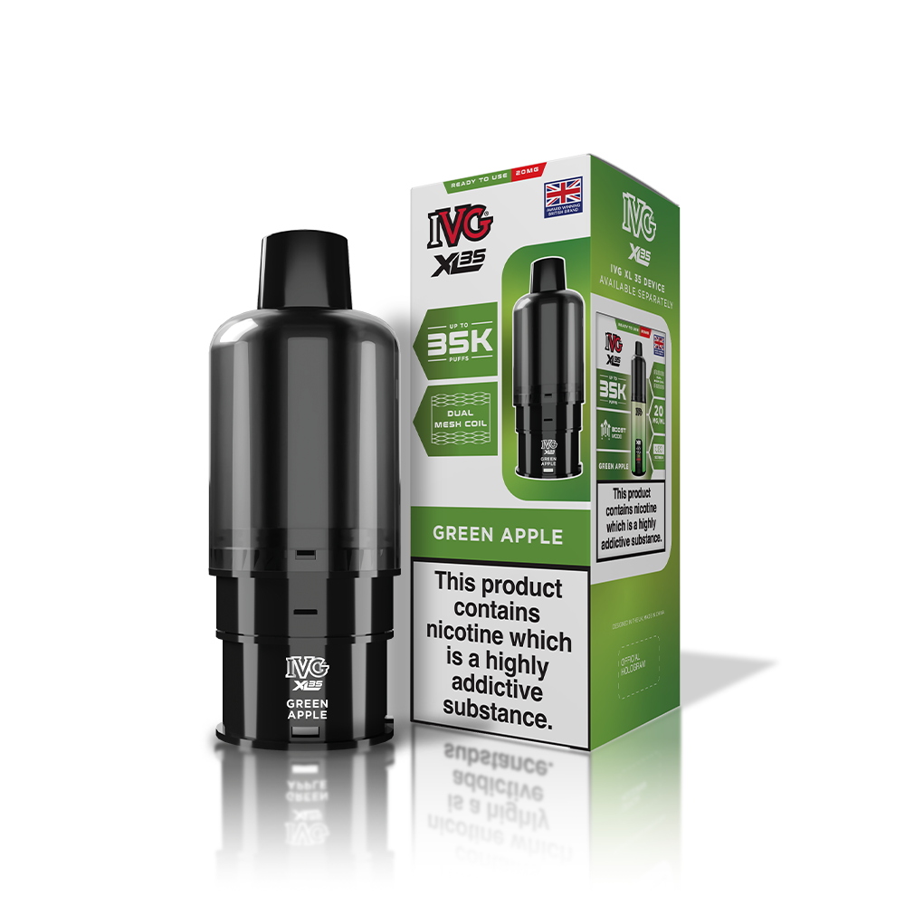 IVG XL35 Green Apple Refill Pod Vaporizers & Electronic Cigarettes IVG