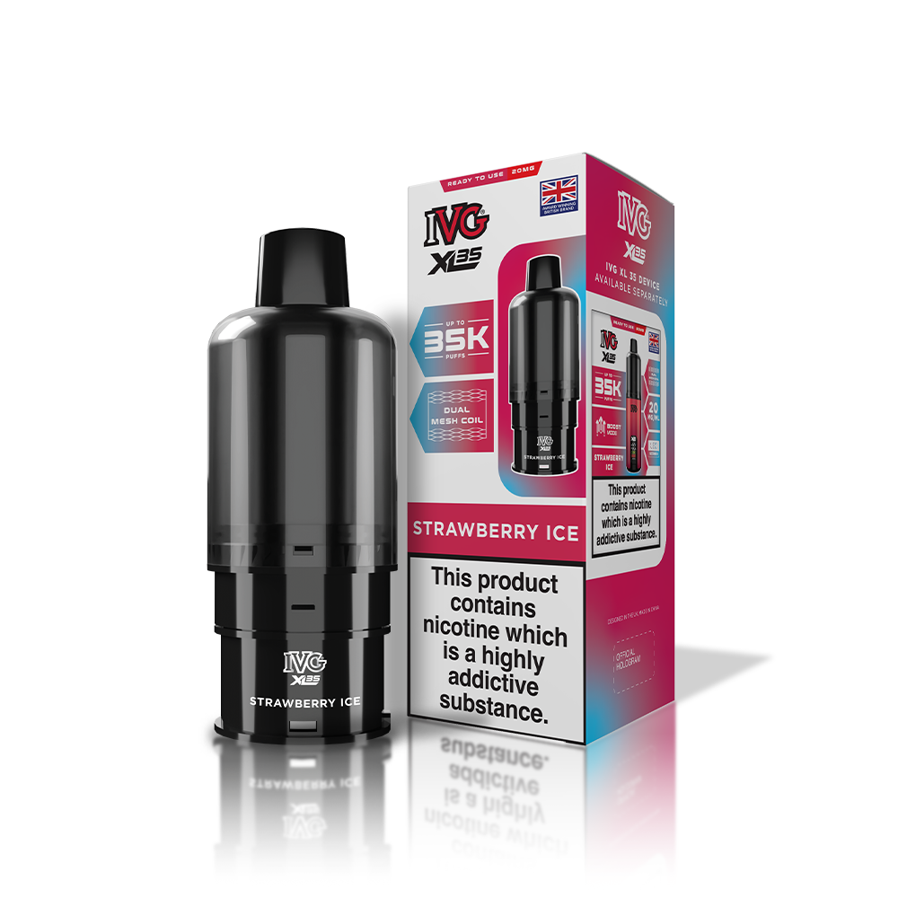 IVG XL35 Strawberry Ice Refill Pod Vaporizers & Electronic Cigarettes IVG