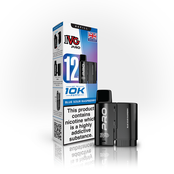 Blue Sour Raspberry IVG PRO 12 Refill | Up To 10k Puffs | £7.95