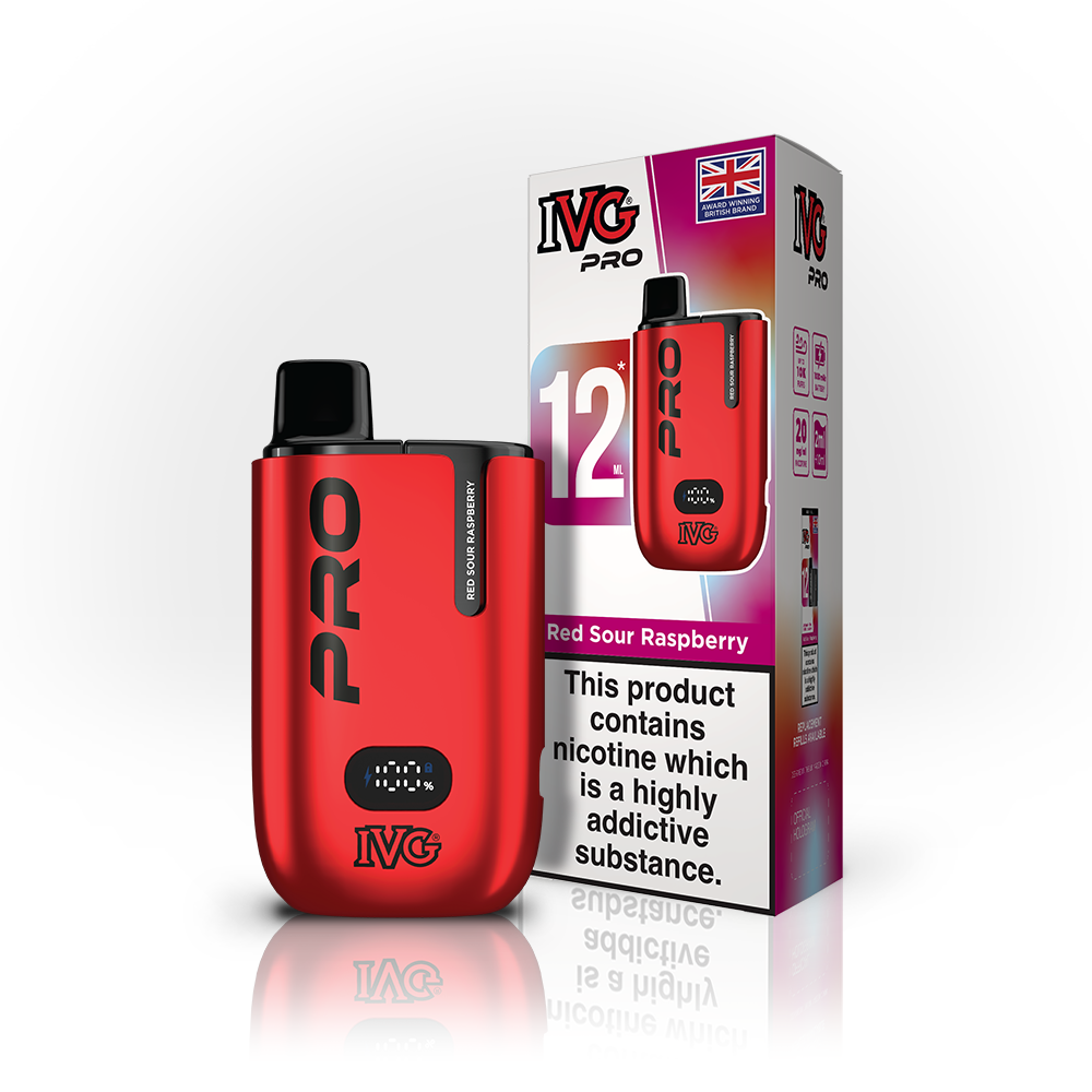 IVG Pro 12 Red Sour Raspberry Kit Vaporizers & Electronic Cigarettes IVG