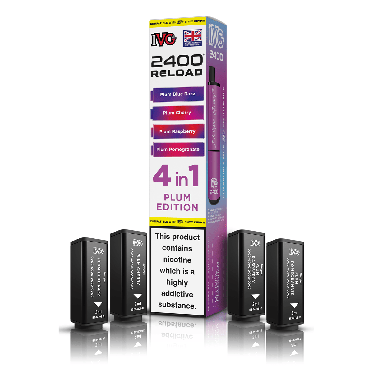 IVG 2400 4-in-1 Plum Edition Reload Pods | Up to 2,400 Puffs IVG 2400 4-in-1 Plum Edition Reload Pods | Up to 2,400 Puffs