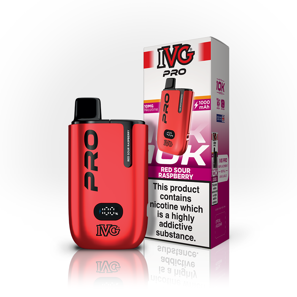 IVG PRO Red Sour Raspberry 10mg Vape Kit
