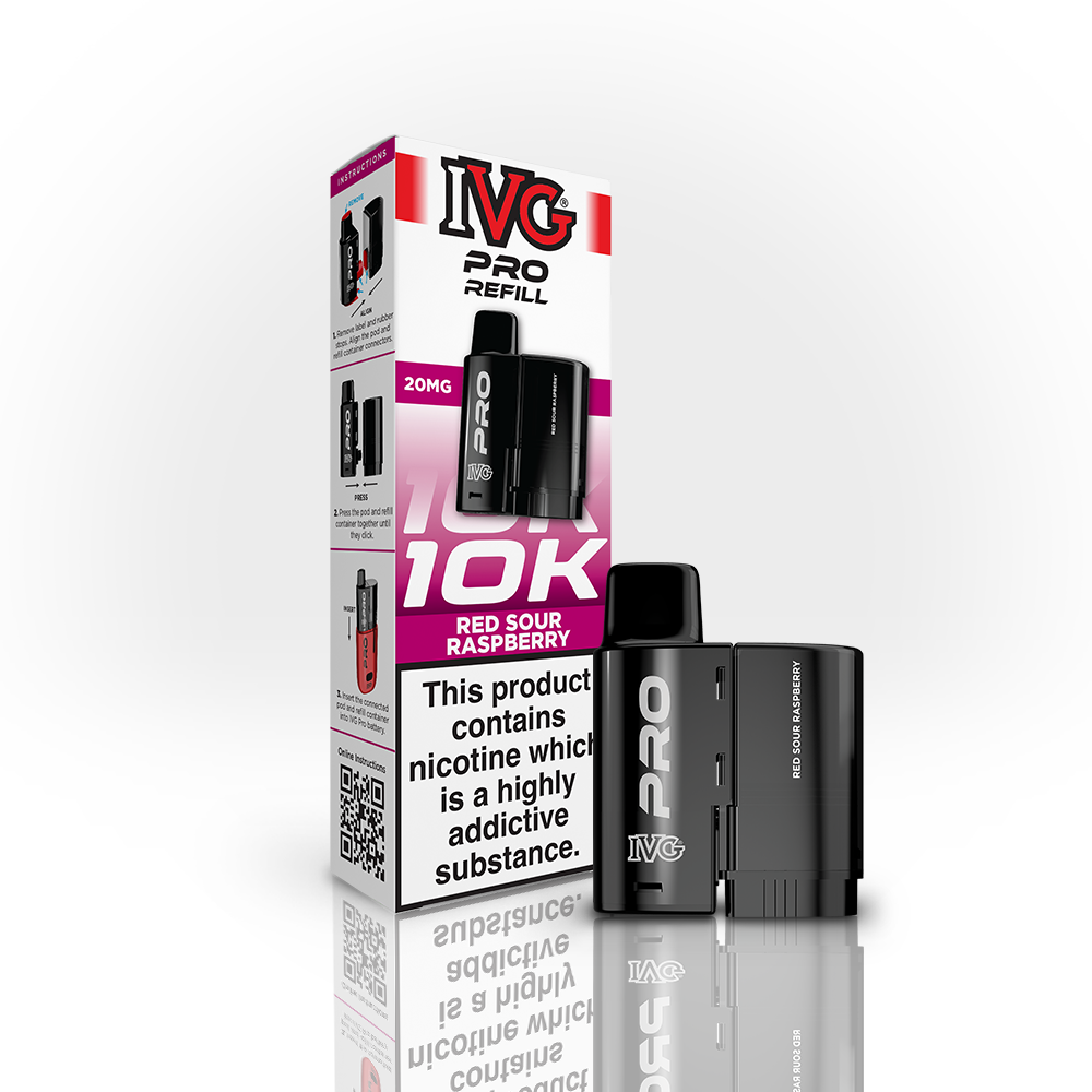 IVG PRO Red Sour Raspberry 20mg Refill Pod